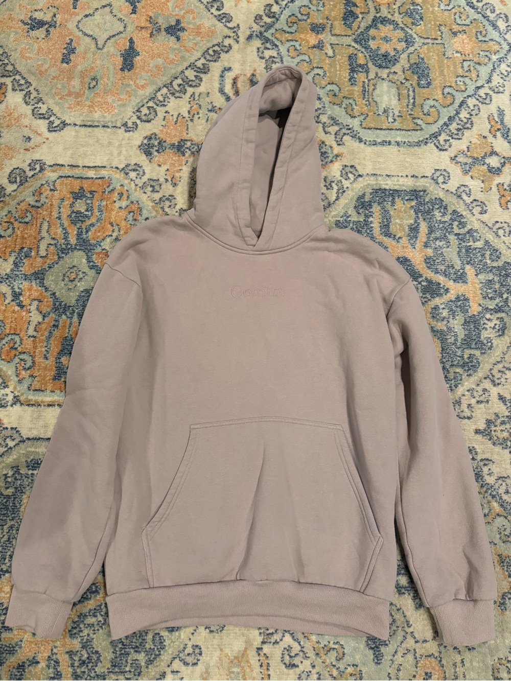 Comfrt Pullover Hoodie in Light Mauve - Classic Casual